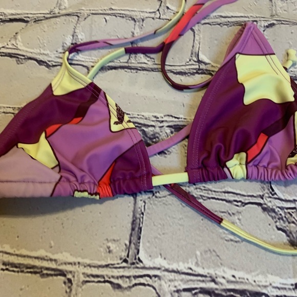 Purple Graphic Print Tie Side Cheeky Bikini Set - Picture 5 of 5